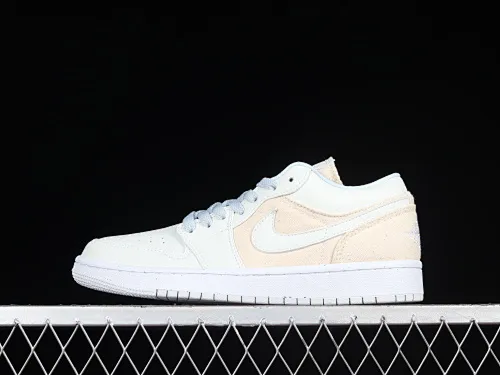 All categories Air Jordan Jordan series basketball shoes Air Jordan 1 Low Z version Air Jordan 1 Low "Canvas" AJ1 Joe 1 meter white canvas stitching low-top basketball shoes DQ4151-500